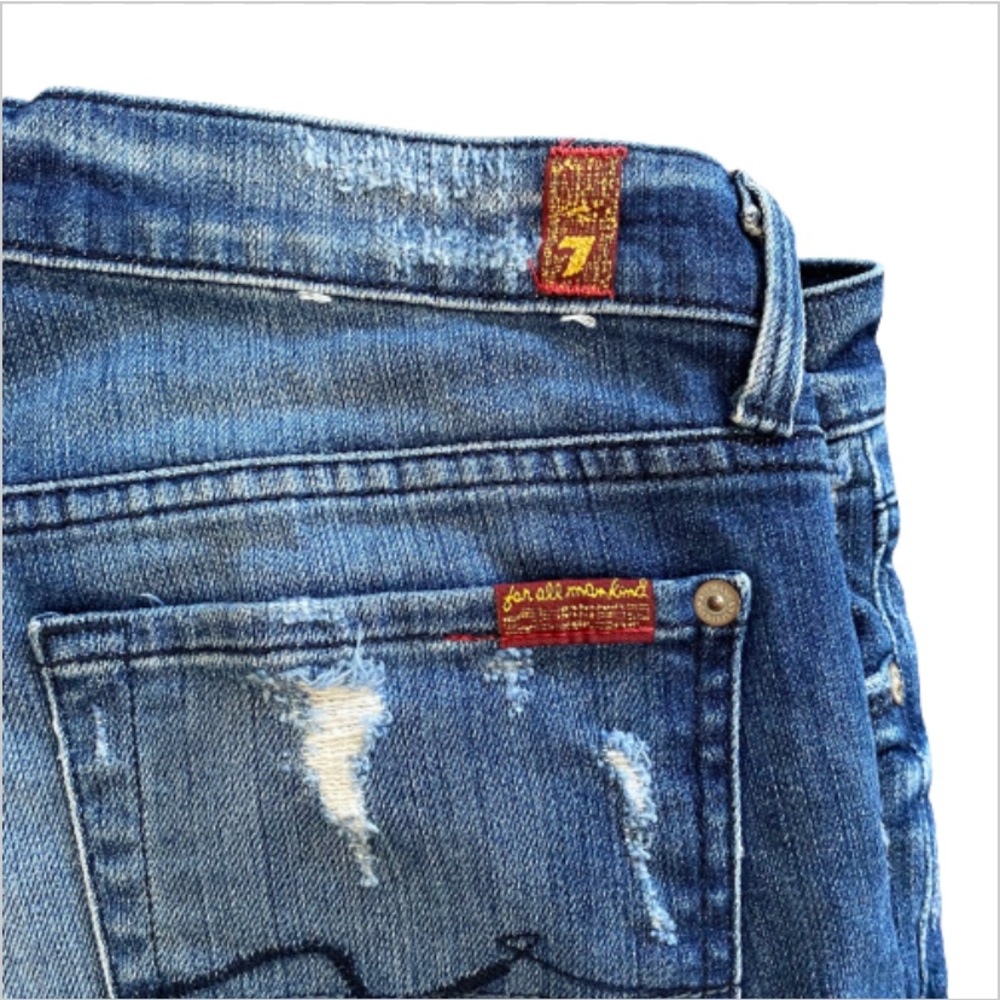 7 for all mankind cropped straight leg jeans sz 30 - Picture 4 of 6